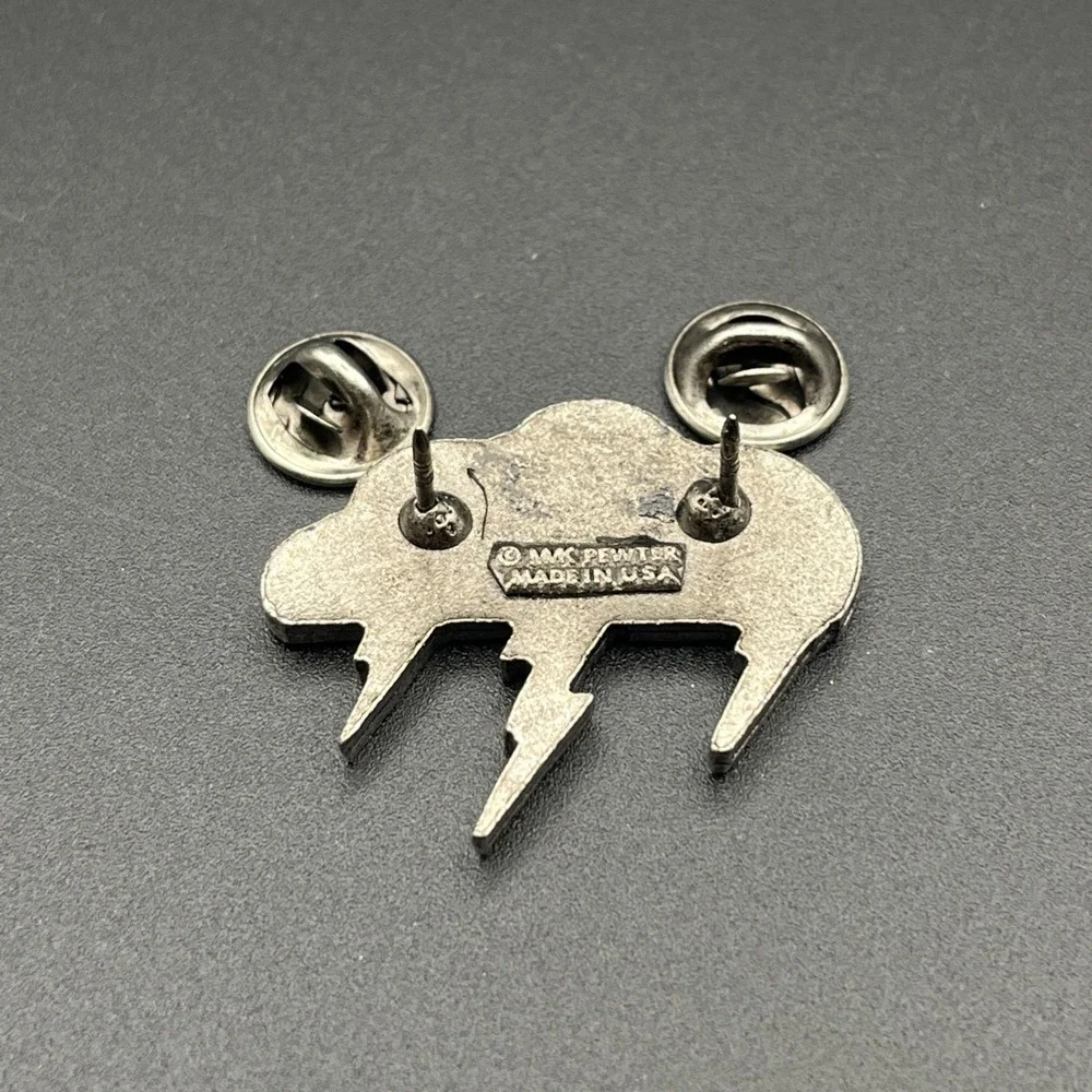 I Support Desert Storm USA Thunderclouds Pewter Lapel Hat Pin‎